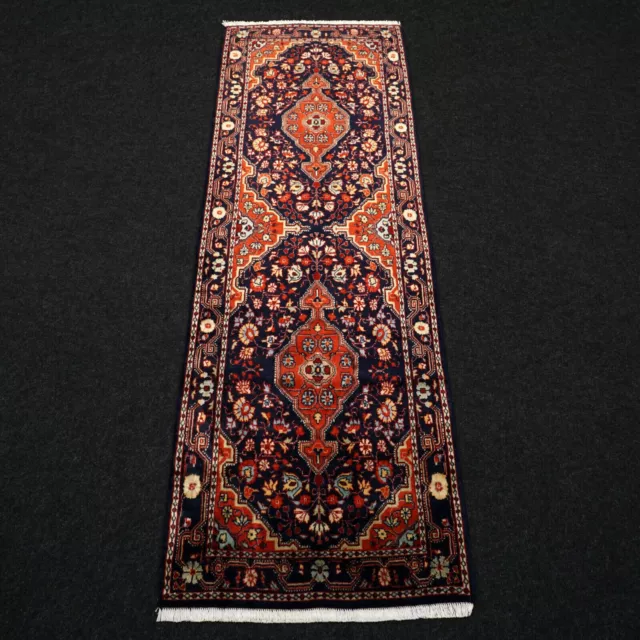 Orient Teppich Djosan 187 x 62 cm Jozan Läufer Dunkelblau Handgeknüpft Josan Rug