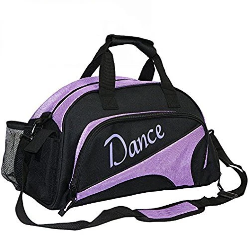 Women's Nylon Dance Sport Duffel Girl's Gym Bag(Purple)
