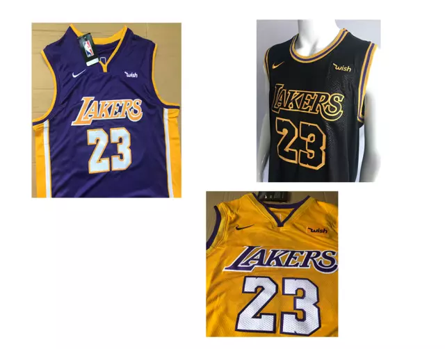 Lakers LeBron James #23 Nike Wish NBA Swingman Jersey Size 48 Purple N
