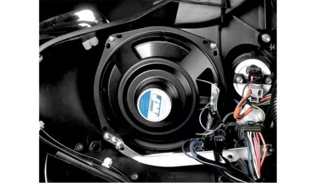 J&M Speakers Kit Pair 7.25" Waterproof High Performance Crossover Black Harley 2