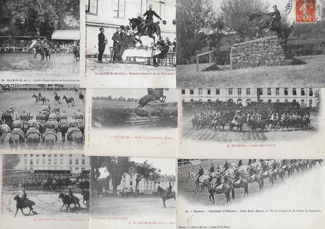 lot de 10 cartes postales anciennes du CADRE NOIR DE SAUMUR 'departement 49;  88