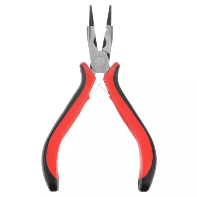 Mini Round Nose Pliers 4.5" Tapered Jaw Precision Fine Plier with Plastic Handle