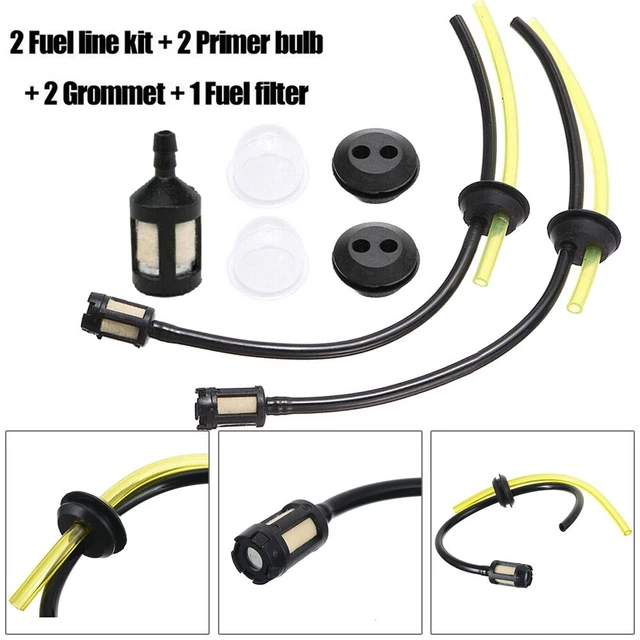 Kit Tubo Benzina E Filtro Per Decespugliatore – 14 Pezzi, Tubi Carburante, Filtro, Pompetta, Rondelle