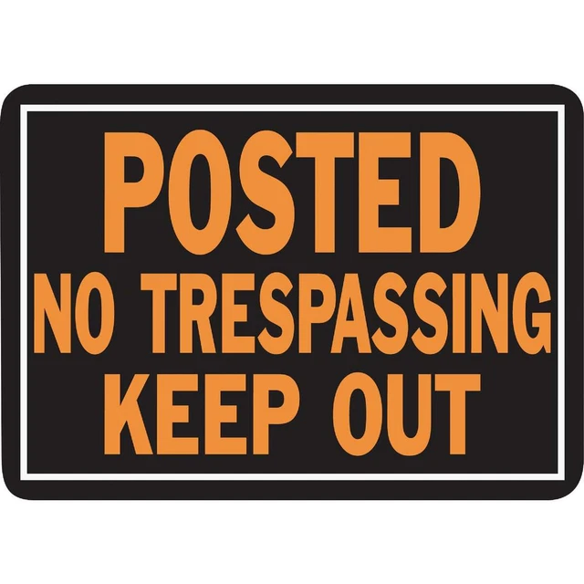 Hy-Ko Aluminum Sign, Posted No Trespassing Keep Out 813 Pack of 12 Hy-Ko 813