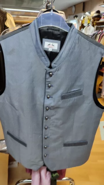 Trachtenweste Georg von Maddox in blau-grau Stehkragen,Gr.50,-30%,Musterteil
