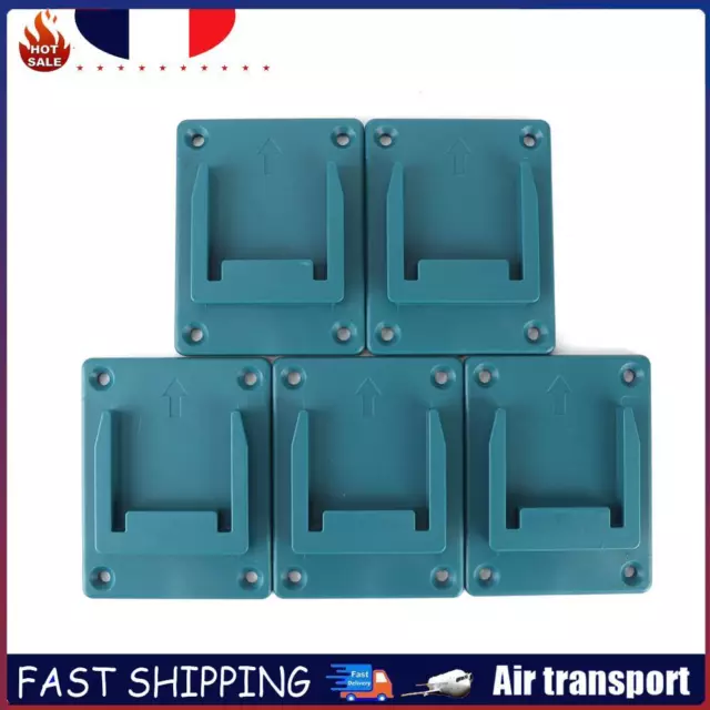 5pcs Tool Holder for Bosch/Makita 18V Lithium Battery Machine Rack (Blue) FR