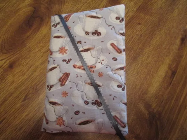 A Hot Cup of Cocoa Print Handmade Quilted Regular Size Paperback Book Cover