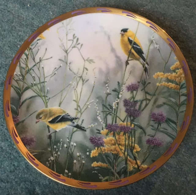 Lenox - GOLDEN SPLENDOR Catherine McClug Nature's Collage Bird Plate 1992