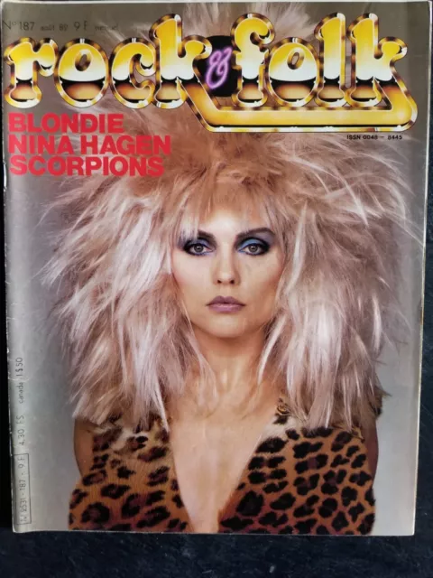 ROCK & FOLK n°187 - 1982 - BLONDIE - LED ZEPPELIN - SCORPIONS - NINA HAGEN