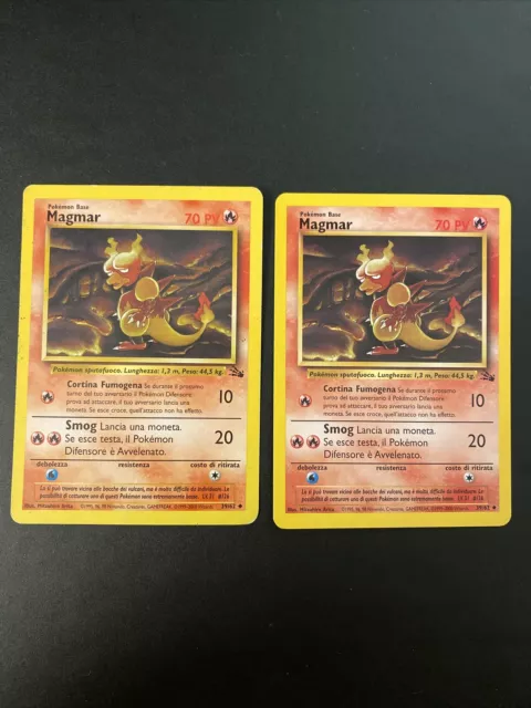 Pokemon Non Commun Ita Fossil 39/62 Magmar Smog X1 à Choisir