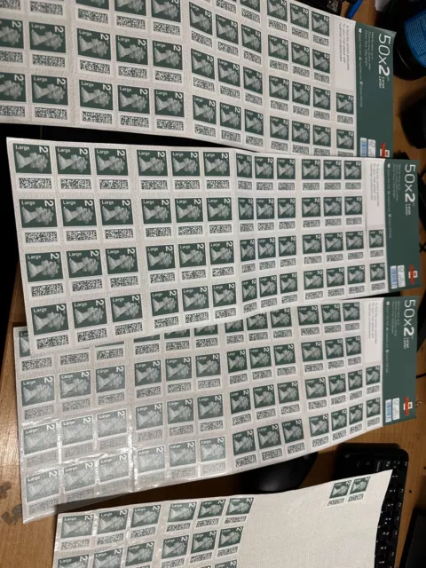186 x 2nd Class Large Letter  Stamps Collectors
