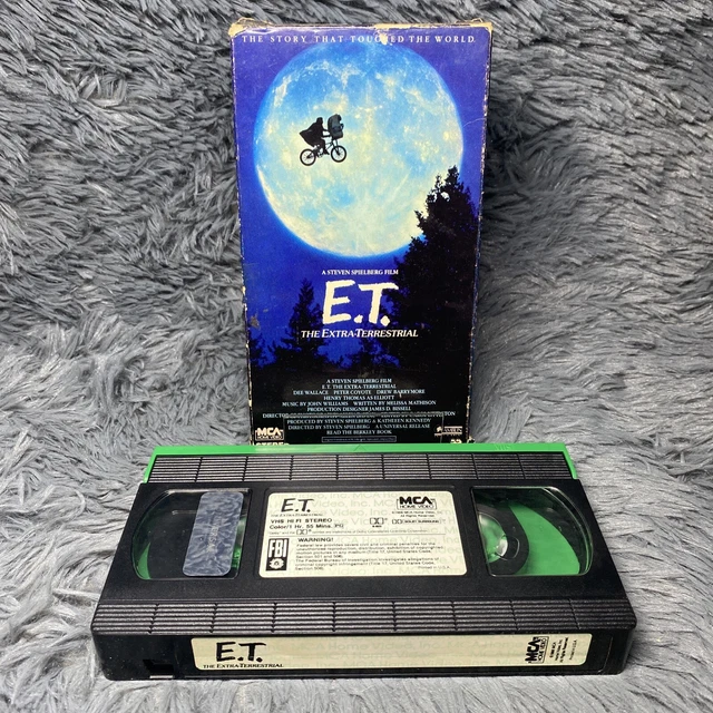 E.T. ET THE Extra Terrestrial VHS 1982 Rare Green and Black Tape Spielberg Film EUR 8,82