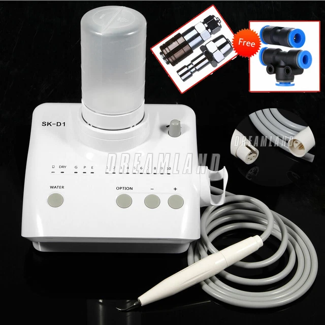 Portable Ultrasonic Scaler fit DTE SATELEC Tips & Tubes w/ Auto Dosing Bottles R