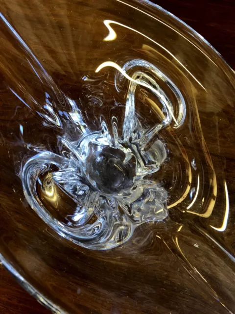 Grande Vaso Scultura Vetro Murano Trasparente Bowl Dish Splash Glass Mid-Century 3