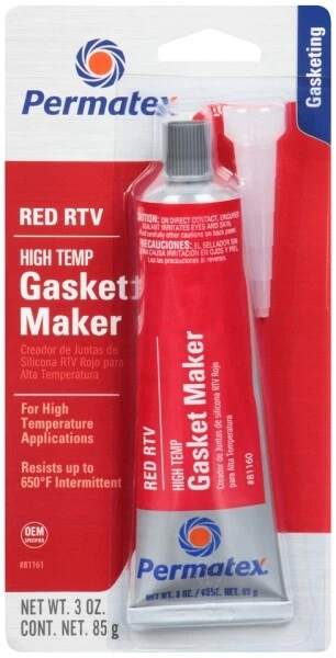 PERMATEX® - HIGH-TEMP Red RTV Silicone Gasket Maker - Sealant - 3 oz ...