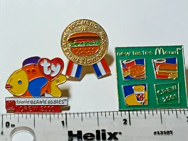 McDonald's Lot of 3 Lapel Pins (04)(041123)