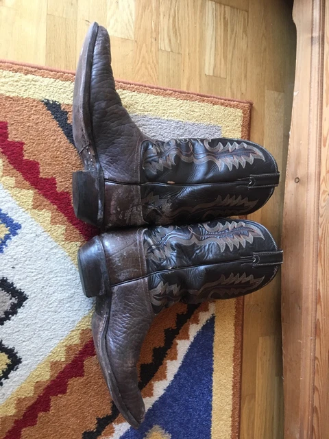Bottes Justin 2223 Style Rick Grimes - Pointure 11D, Cuir Marron, Occasion Parfait état