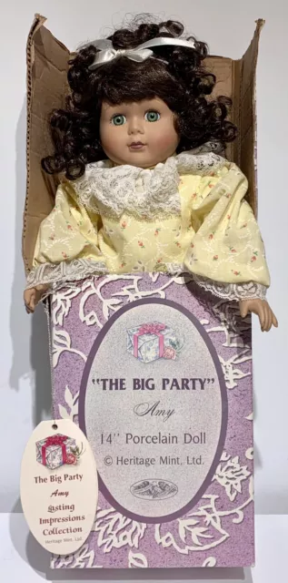 14" Porcelain Doll “AMY THE BIG PARTY” Heritage Mint, LTD. Excellent Condition!!