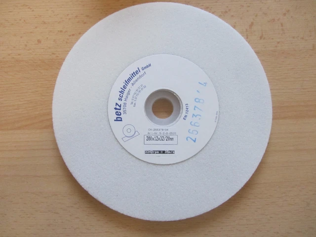Schleifscheibe 200 X 32/20 Mm – 12 Mm Breit, Für Vollmer-Schärfmaschinen