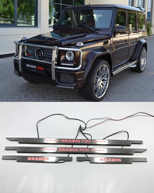 Plaques De Seuil De Portière LED Chromées Pour Mercedes Classe G W463 - 5 Pièces - Neuf