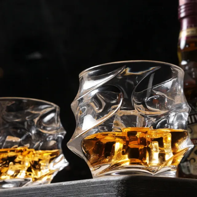 Bicchieri Whisky Set di 4 Pezzi 320ml Bellissimo Regalo per gli uomini papà amic 3
