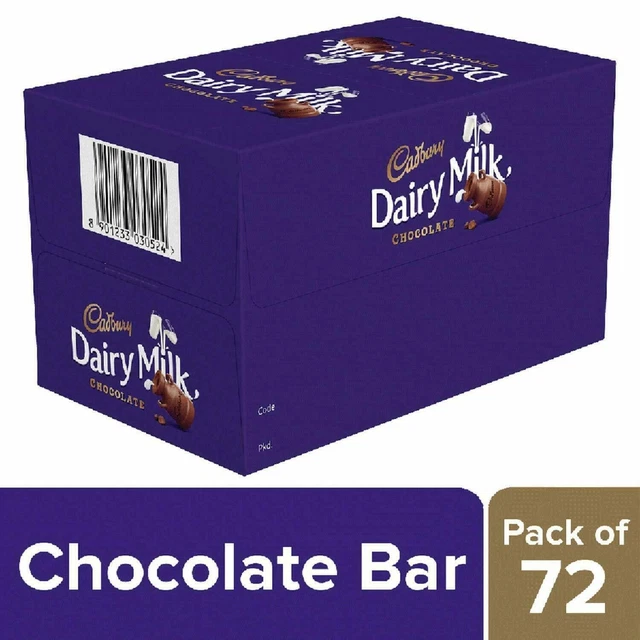 CADBURY DAIRY MILK Chocolate Bar, 6.6g (Pack of 72) 25.80 PicClick