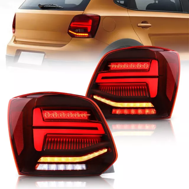 Completo Luces Traseras LED para VW Polo 6R 6C 2011-2017 Rojo Dinámico Blinker