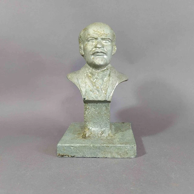 ORIGINALE URSS Russo GRANDE FIGURINA BUSTO STATUA DI LENIN Scultura in...