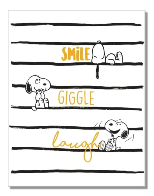 Peanuts Snoopy Smile Giggle Laugh Tin Sign Made In The USA