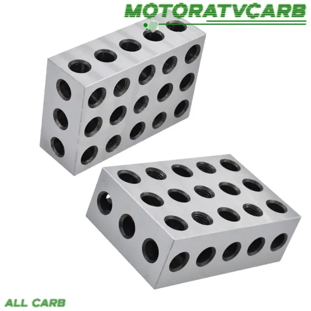 ALL-CARB 1 Matched Pair 2-4-6 Blocks 23 Holes .0002" Machinist Precision 246 Jig