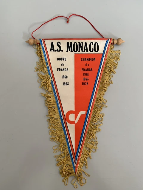 Fanion Vintage AS Monaco : Le Pennant Du Palais Princier D’avant 2000 Pour Collection