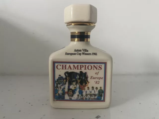 Aston Villa European Cup Winners 1982 Ceramic Whisky Decanter