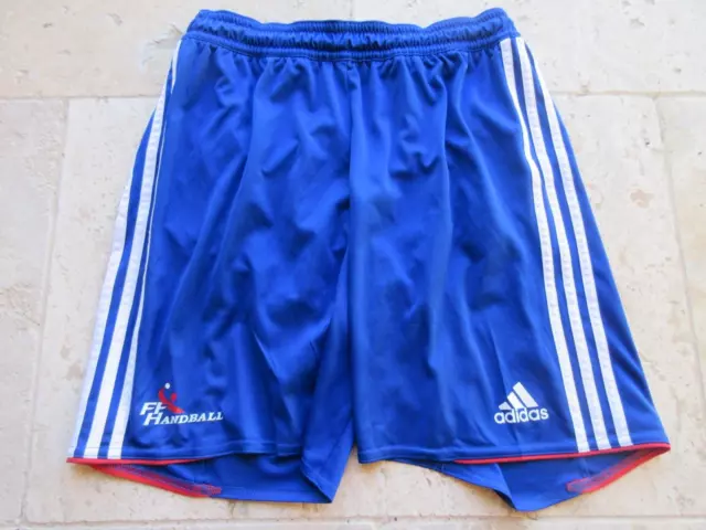 Short équipe de FRANCE handball FFH ADIDAS Climacool bleu slip intérieur M