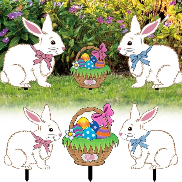 Easter Garden Decorations Easter Egg Gnome Rabbit Ground Insert Decoration