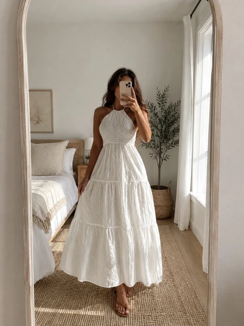 ZARA MIDI EMBROIDERED DRESS with STRAPS. WHITE - REF. 8741/287. SIZE S 25.99 - PicClick UK ZARA MIDI EMBROIDERED DRESS with STRAPS. WHITE - REF. 8741/287. SIZE S 25.99 - PicClick UK