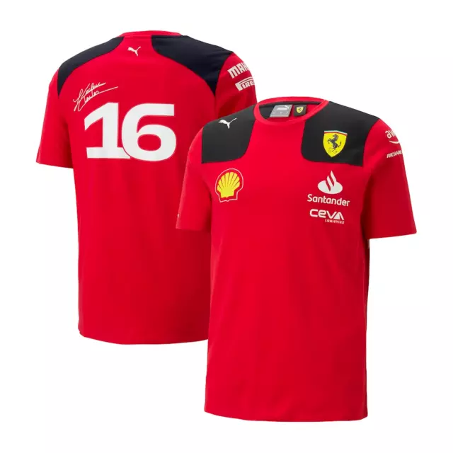 T-shirt 2023 Ferrari Racing F1 Formula One "16" | S M L XL XXL XXXL-Red