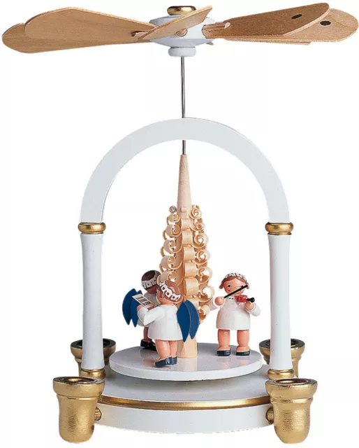 Angel Musician Pyramid - White and Gold