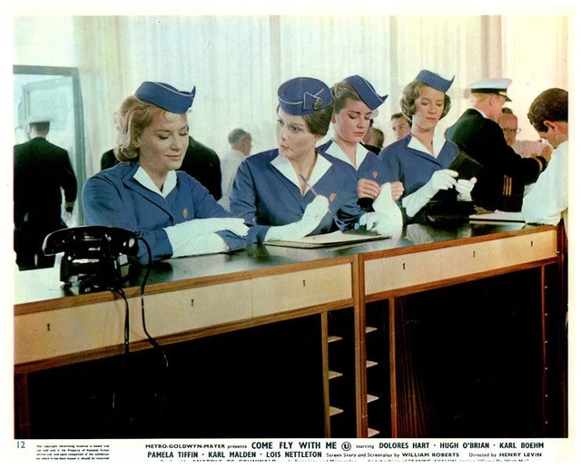 Come Fly With Me 1963 Lobby Card Pamela Tiffin Delores Hart Airline stewardess