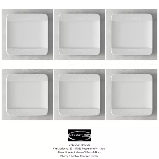 Villeroy & Boch - manufacture rock blanc - Set 6 Geschirr Teller Quadratisch CM
