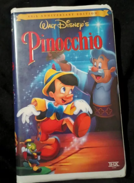 VERY RARE!!! Walt Disney's 'PINOCCHIO' 60th Anniversary Edition VHS #18679