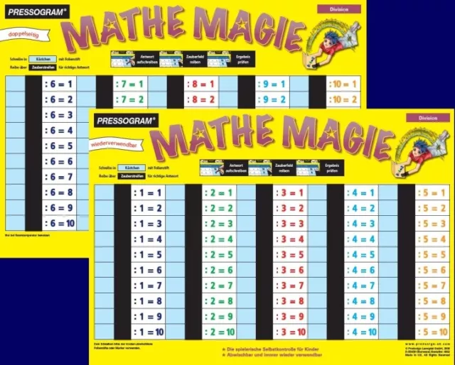 Zaubertafel Mathe Magie - Division 4260107040620