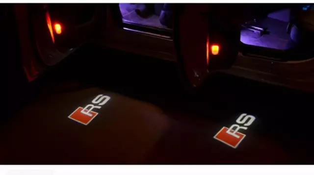 AUDI RS LOGO LED Türbeleuchtung LED-Einstiegslicht Türprojektor DHL/DPD!  EUR 19,95 - PicClick IT
