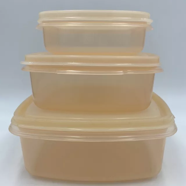 Vintage Rubbermaid Servin Saver Sheer With Almond Lid Square