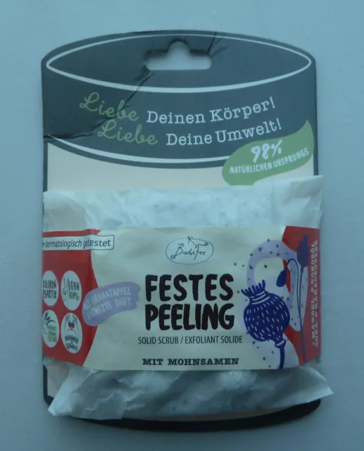 Festes Peeling - mit Mohnsamen & Mandel- & Kokosöl, Shea- & Kakaobutter - NEU