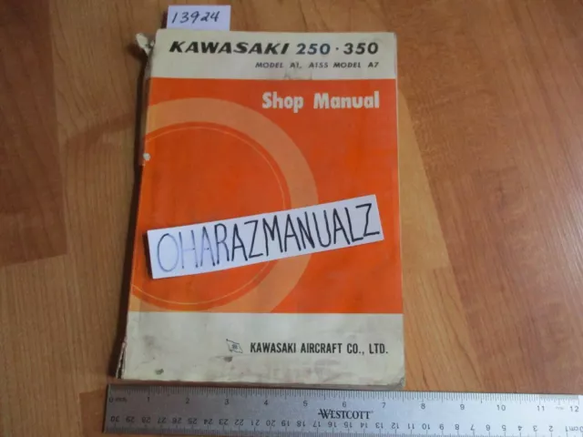 KAWASAKI 250 Model A1, A1SS 350 Model A7 Shop Service Manual Copyright 1967