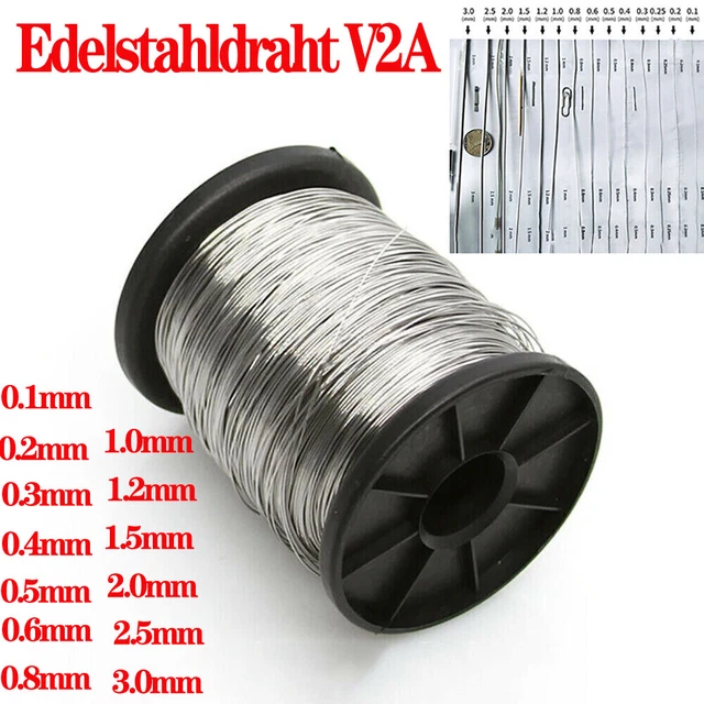 Edelstahldraht 1,2 Mm – 5 Meter, AISI 304 – Rostfrei, Korrosionsbeständig Für Garten, Basteln & Schmuck
