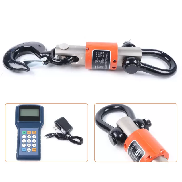 10T Digital Electronic Hanging Crane Scale Wireless Remote W/ Handheld Meter USA
