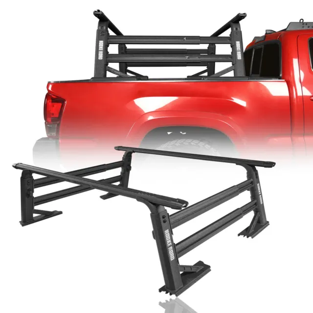 T-Slot Attachments Bed Ladder Cargo Rack Universal Pickup Truck Heavy-duty Black