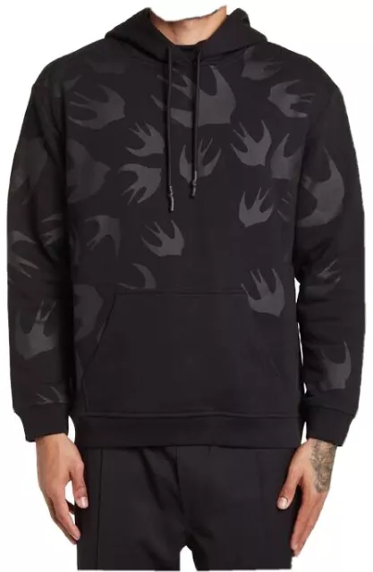 Alexander Mcqueen Black  Swallow Sweatshirt Hoodie