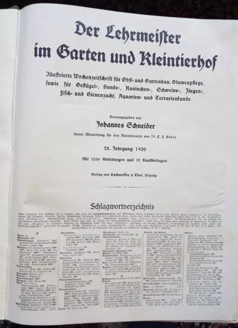 Der Lehrmeister im Garten und KLeintierhof Jahrgang 1938 gebunden